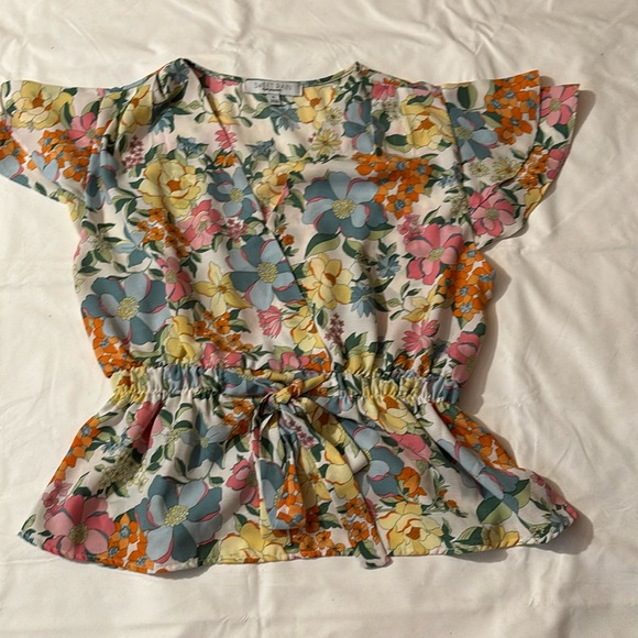 Tunic Floral Short Sleeve By Sweet Rain - Picture 1 of 1